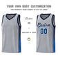 Custom Gray Navy-Royal Gradient Fashion Sports Uniform Basketball Jersey Limited