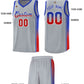 Custom Gray Red-Royal Gradient Fashion Sports Uniform Basketball Jersey Limited