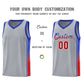 Custom Gray Red-Royal Gradient Fashion Sports Uniform Basketball Jersey Limited
