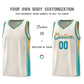 Custom Khaki Old Gold-Aqua Gradient Fashion Sports Uniform Basketball Jersey Limited