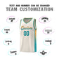 Custom Khaki Old Gold-Aqua Gradient Fashion Sports Uniform Basketball Jersey Limited