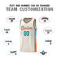Custom Khaki Aqua-Orange Gradient Fashion Sports Uniform Basketball Jersey Limited