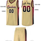 Custom Khaki Crimson-Black Gradient Fashion Sports Uniform Basketball Jersey Limited