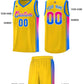 Custom Gold Light Blue-Pink Gradient Fashion Sports Uniform Basketball Jersey Limited