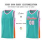 Custom Aqua Pink-Orange Gradient Fashion Sports Uniform Basketball Jersey Limited