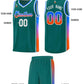 Custom Aqua Blue-Orange Gradient Fashion Sports Uniform Basketball Jersey Limited