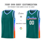Custom Aqua Blue-Orange Gradient Fashion Sports Uniform Basketball Jersey Limited