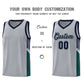 Custom Gray Navy-White Side Stripe Fashion Sports Uniform Basketball Jersey Limited