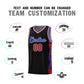 Custom Black Royal-Red Side Two-Color Triangle Splicing Sports Uniform Basketball Jersey Limited