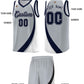 Custom Gray Navy-White Color Block Sports Uniform Basketball Jersey Limited