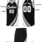 Custom Black Gray-White Color Block Sports Uniform Basketball Jersey Limited