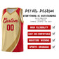 Custom Khaki Old Gold-Red Color Block Sports Uniform Basketball Jersey Limited