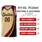 Custom Khaki Crimson-Black Color Block Sports Uniform Basketball Jersey Limited