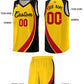 Custom Gold Red-Black Color Block Sports Uniform Basketball Jersey Limited
