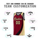 Custom Crimson White-Khaki Color Block Sports Uniform Basketball Jersey Limited