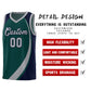 Custom Aqua Gray-Navy Color Block Sports Uniform Basketball Jersey Limited