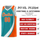 Custom Aqua White-Orange Color Block Sports Uniform Basketball Jersey Limited