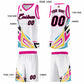 Custom White Gradient Graffiti Pattern Sports Uniform Basketball Jersey Limited
