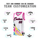 Custom White Gradient Graffiti Pattern Sports Uniform Basketball Jersey Limited