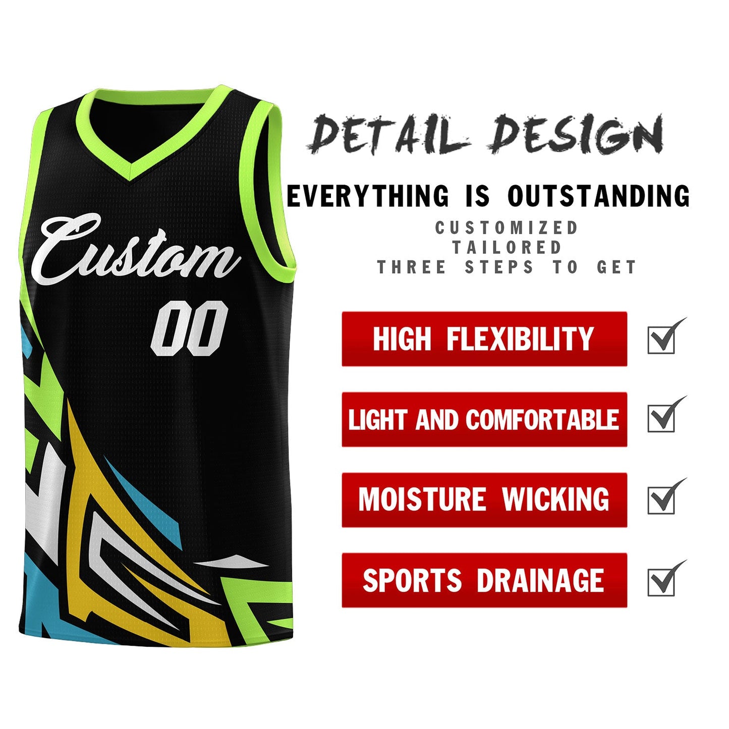 Custom Black Gradient Graffiti Pattern Sports Uniform Basketball Jersey Limited