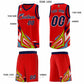 Custom Red Gradient Graffiti Pattern Sports Uniform Basketball Jersey Limited