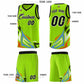 Custom Neon Green Gradient Graffiti Pattern Sports Uniform Basketball Jersey Limited