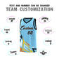 Custom Light Blue Gradient Graffiti Pattern Sports Uniform Basketball Jersey Limited