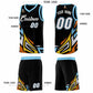 Custom Black Gradient Graffiti Pattern Sports Uniform Basketball Jersey Limited
