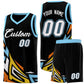 Custom Black Gradient Graffiti Pattern Sports Uniform Basketball Jersey