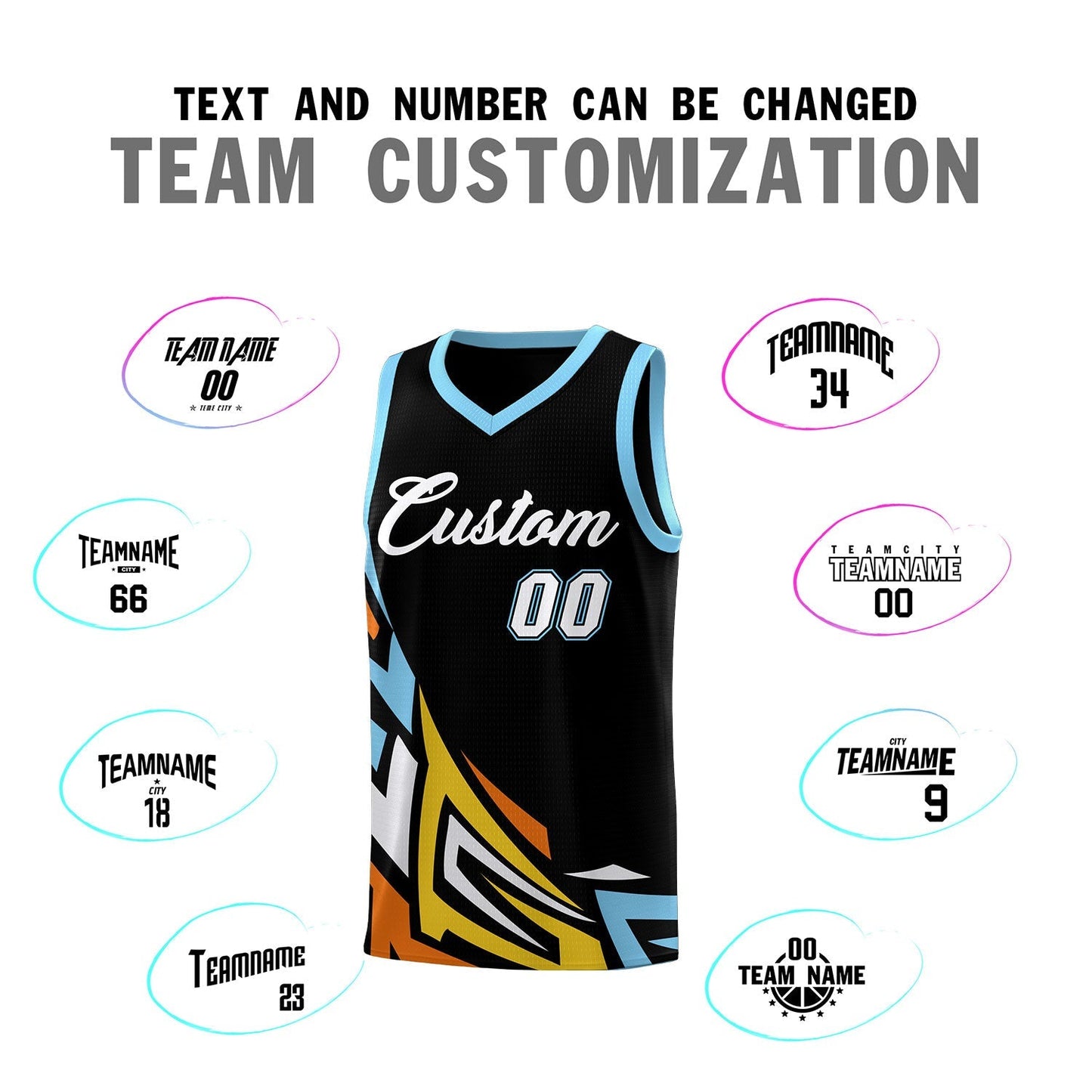 Custom Black Gradient Graffiti Pattern Sports Uniform Basketball Jersey Limited