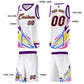 Custom White Gradient Graffiti Pattern Sports Uniform Basketball Jersey Limited
