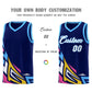 Custom Navy Gradient Graffiti Pattern Sports Uniform Basketball Jersey Limited