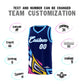 Custom Navy Gradient Graffiti Pattern Sports Uniform Basketball Jersey Limited