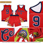 Custom Red Gradient Graffiti Pattern Sports Uniform Basketball Jersey Limited