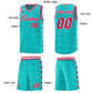 Custom Aqua Side Blocks Sports Uniform Basketball Jersey Limited