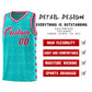 Custom Aqua Side Blocks Sports Uniform Basketball Jersey Limited