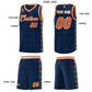 Custom Navy Side Blocks Sports Uniform Basketball Jersey Limited