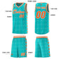 Custom Aqua Side Blocks Sports Uniform Basketball Jersey Limited