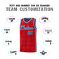 Custom Red Side Blocks Sports Uniform Basketball Jersey Limited