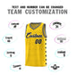 Custom Gold Side Blocks Sports Uniform Basketball Jersey Limited