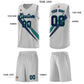 Custom Gray Diagonal Pinstripe Pattern Color Block Sports Uniform Basketball Jersey Limited