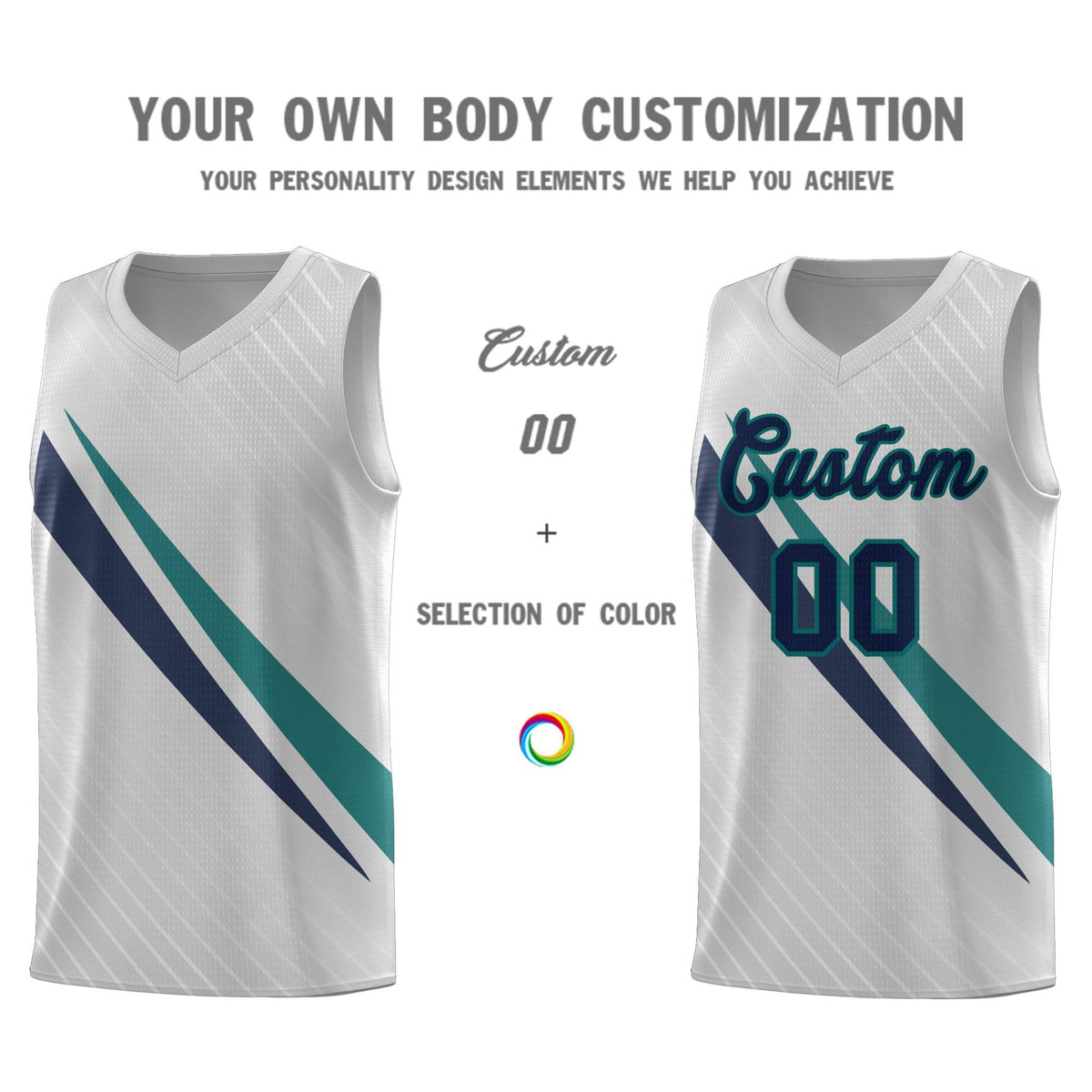 Custom Gray Diagonal Pinstripe Pattern Color Block Sports Uniform Basketball Jersey Limited