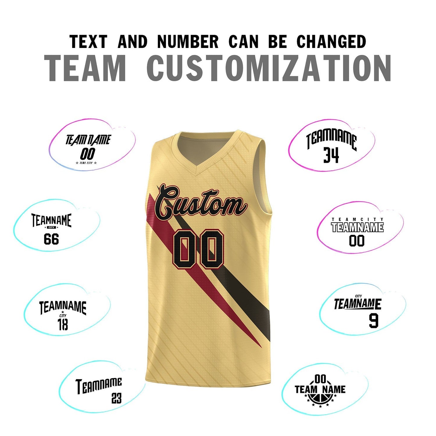 Custom Khaki Diagonal Pinstripe Pattern Color Block Sports Uniform Basketball Jersey Limited