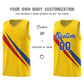 Custom Gold Diagonal Pinstripe Pattern Color Block Sports Uniform Basketball Jersey Limited