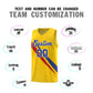 Custom Gold Diagonal Pinstripe Pattern Color Block Sports Uniform Basketball Jersey Limited