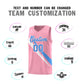 Custom Light Pink Diagonal Pinstripe Pattern Color Block Sports Uniform Basketball Jersey Limited