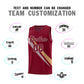 Custom Crimson Diagonal Pinstripe Pattern Color Block Sports Uniform Basketball Jersey Limited