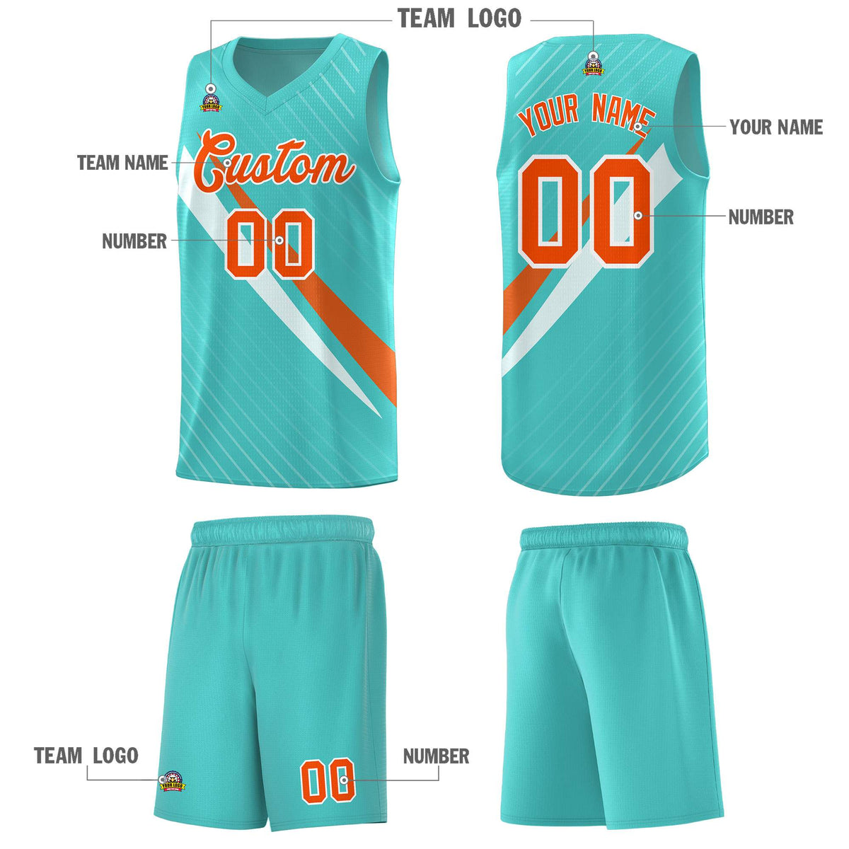 Custom Bright Green Diagonal Pinstripe Pattern Color Block Sports Uniform Basketball Jersey Limited