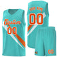 Custom Bright Green Diagonal Pinstripe Pattern Color Block Sports Uniform Basketball Jersey
