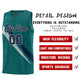Custom Aqua Diagonal Pinstripe Pattern Color Block Sports Uniform Basketball Jersey Limited
